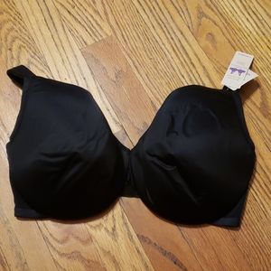 NWT Black Cacique Satin Full Coverage 36DDD